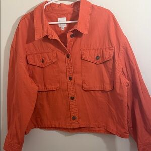 Kensie Bold Orange Jean Jacket